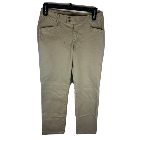 The North Face‎ Womens Tan Hiking Pants 10 Cotton Mid Rise Outdoor A4PV - Picture 1 of 12